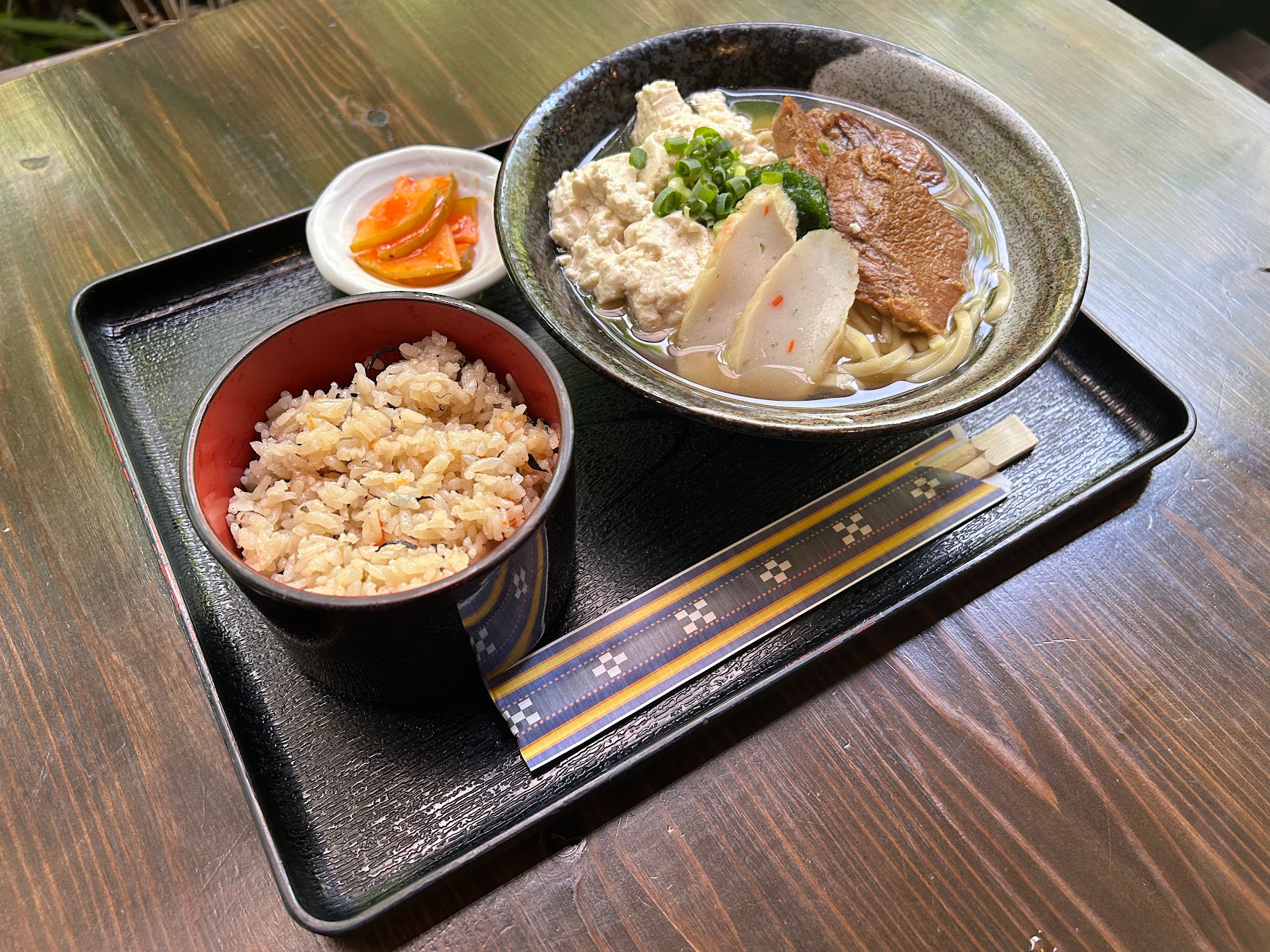 あぐー肉とゆし豆腐そば